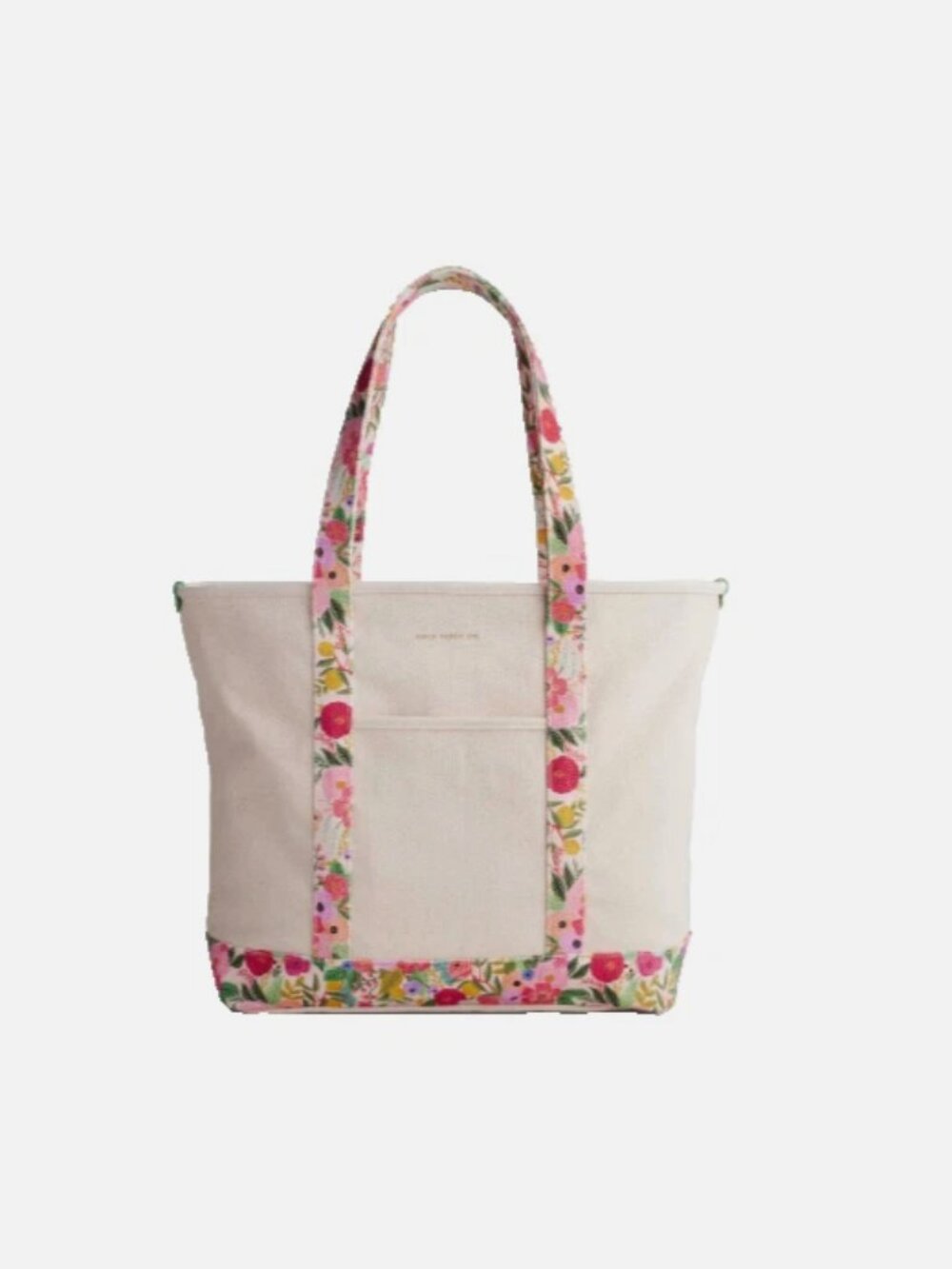 NWT Rifle Paper Co Canvas Carry All Tote Bag | Garden Party Floral Print Cotton